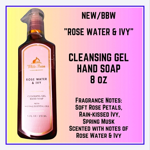 🔥ROSE WATER & IVY GEL HAND SOAP 8 OZ - Picture 1 of 1